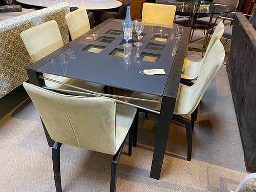 Ligne Roset Dining Set 6 Sides and Extension Table - $1995