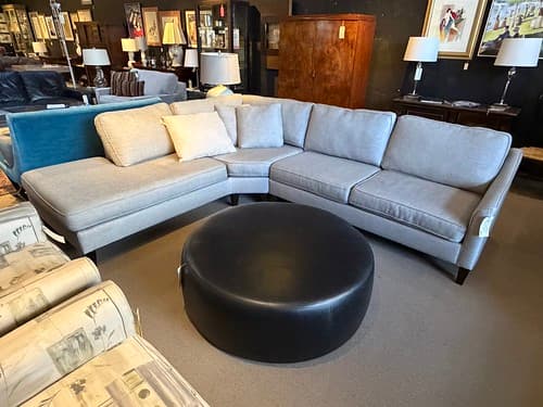 Nov Wk2 Sectional Chaise Grey Woven Java Finish Legs - $699