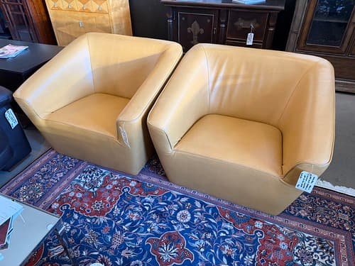 April Wk1 Sancal Spain Design by Jose Manuel Ferrero for Estudihag Wheat Top Grain Leather - $799/ea