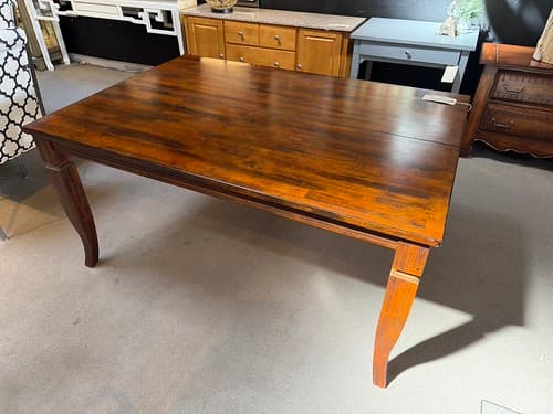May Wk 4 Solid Dining Table with Self Storing Leaf - $449