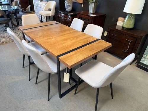 June Wk4 7 Pieces Dining Set with table and 6 side chairs - $348